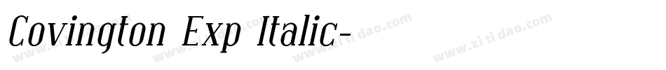 Covington Exp Italic字体转换